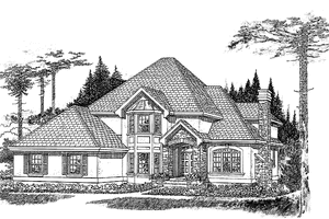 House Design - Exterior - Front Elevation for Country House Plan #47-912 - 4 bed, 3 bath