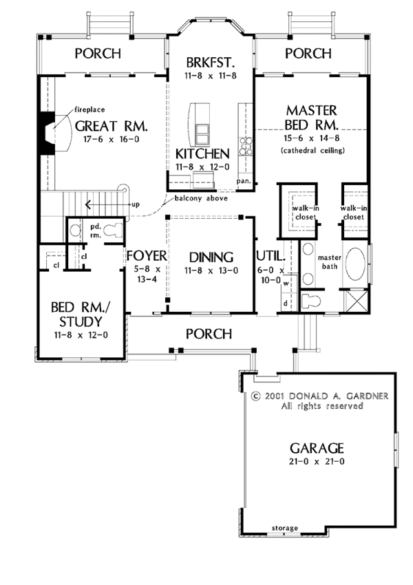 Architectural House Design - European Floor Plan - Main Floor Plan #929-597