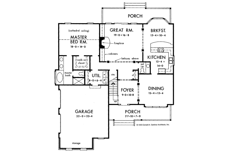 Home Plan - Floor Plan - Main Floor for Country House Plan #929-146 - 3 bed, 2.5 bath