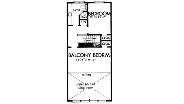 Architectural House Design - Contemporary Floor Plan - Upper Floor Plan #320-1229