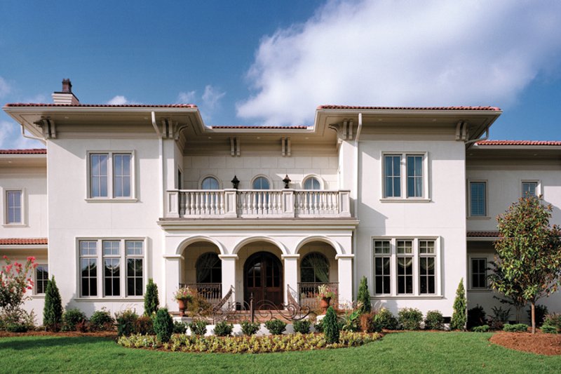 Home Plan - Exterior - Front Elevation 3 for Mediterranean House Plan #453-383 - 5 bed, 5.5 bath