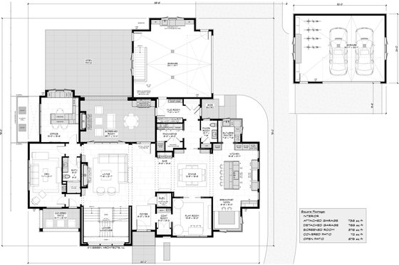 Floor Plan - Main Floor for Contemporary House Plan #928-380 - 4 bed, 5.5 bath