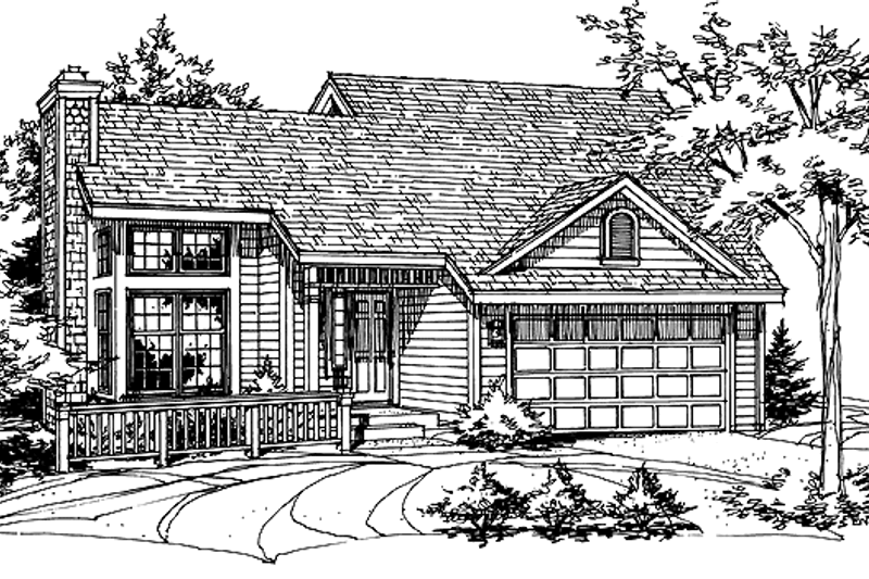 Architectural House Design - Contemporary Exterior - Front Elevation Plan #320-1496