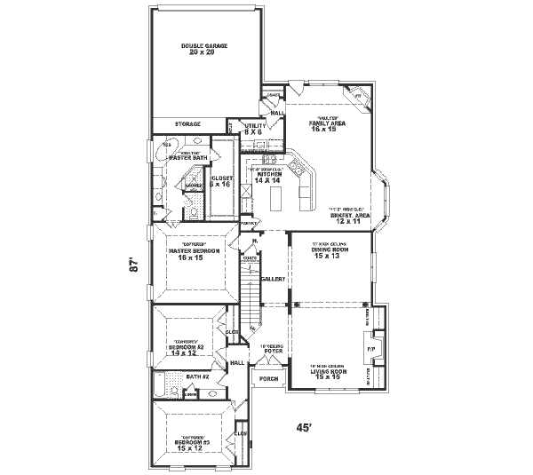 Traditional Floor Plan - Main Floor Plan #81-371