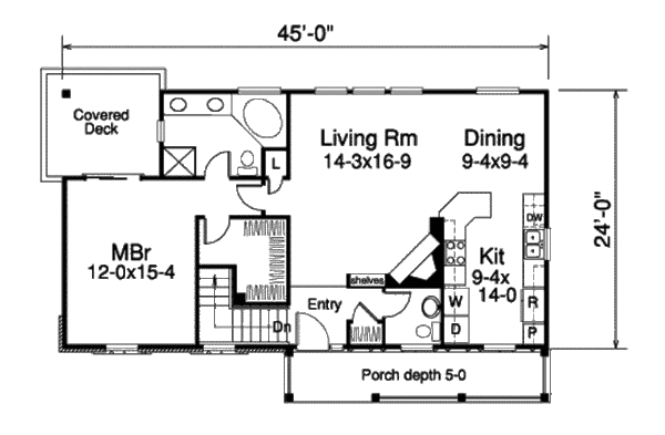 Traditional Floor Plan - Main Floor Plan #57-344