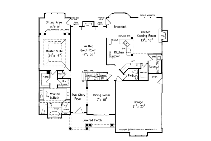Home Plan - Floor Plan - Main Floor for Colonial House Plan #927-714 - 3 bed, 2.5 bath