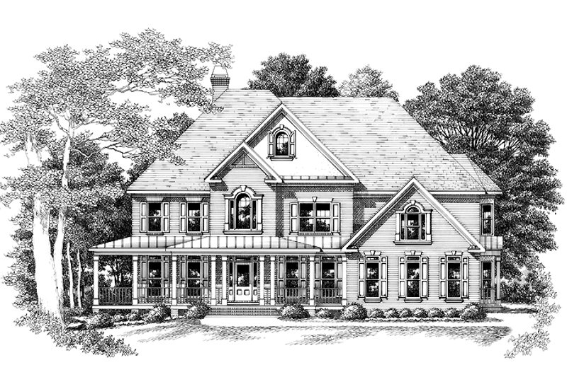 Architectural House Design - Victorian Exterior - Front Elevation Plan #927-488