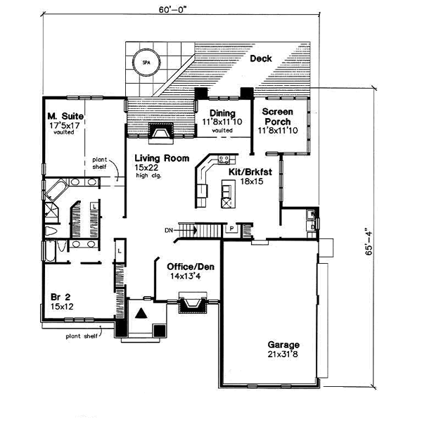 Home Plan - Traditional Floor Plan - Main Floor Plan #50-195