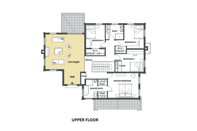 Home Plan - Floor Plan - Upper Floor for European House Plan #542-15 - 4 bed, 4 bath