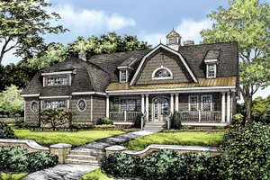 Colonial Exterior - Front Elevation Plan #929-810