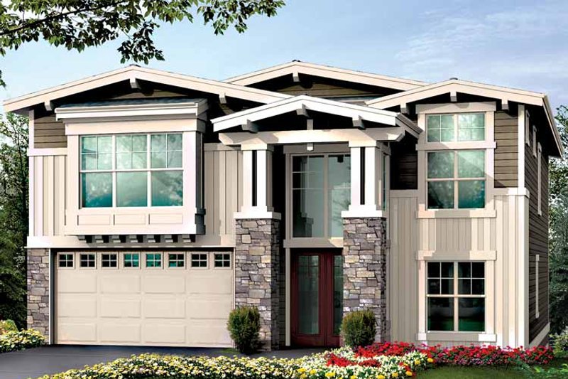 Architectural House Design - Exterior - Front Elevation 3 for Craftsman House Plan #132-427 - 5 bed, 3.5 bath