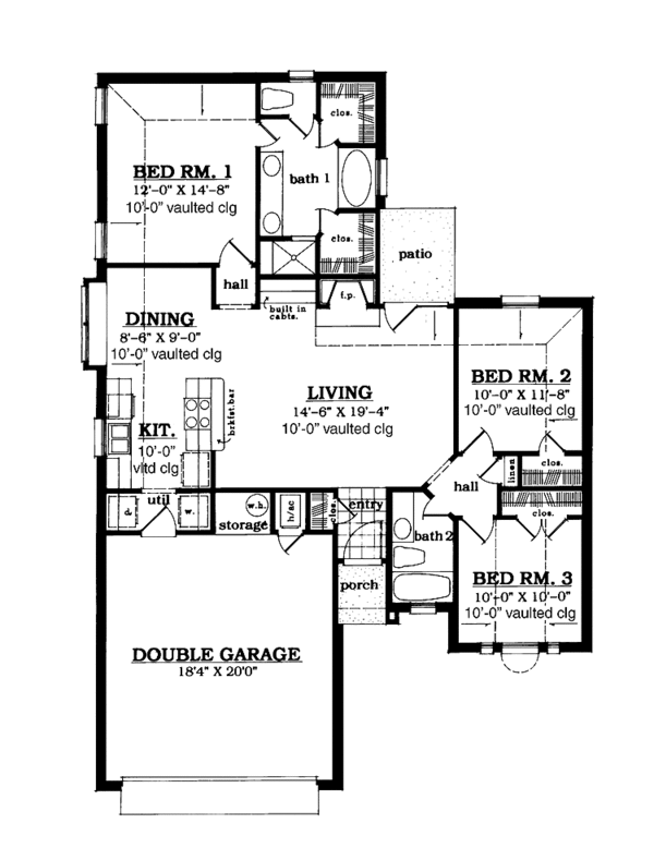 House Design - Traditional Floor Plan - Main Floor Plan #42-604