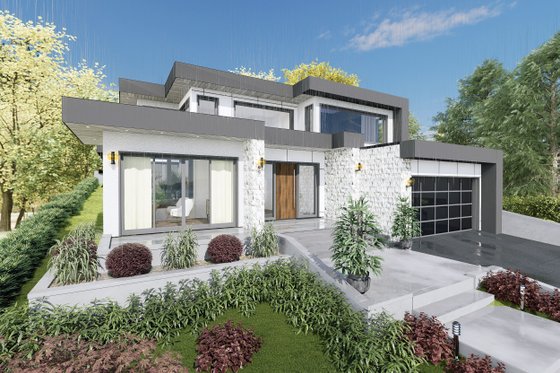 Exterior - Other Elevation for Modern House Plan #1101-12 - 3 bed, 3.5 bath