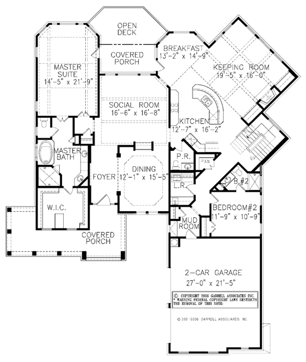 Dream House Plan - Victorian Floor Plan - Main Floor Plan #54-266