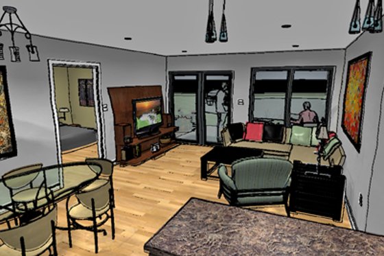 Photo 5 for Modern House Plan #480-1 - 4 bed, 2 bath