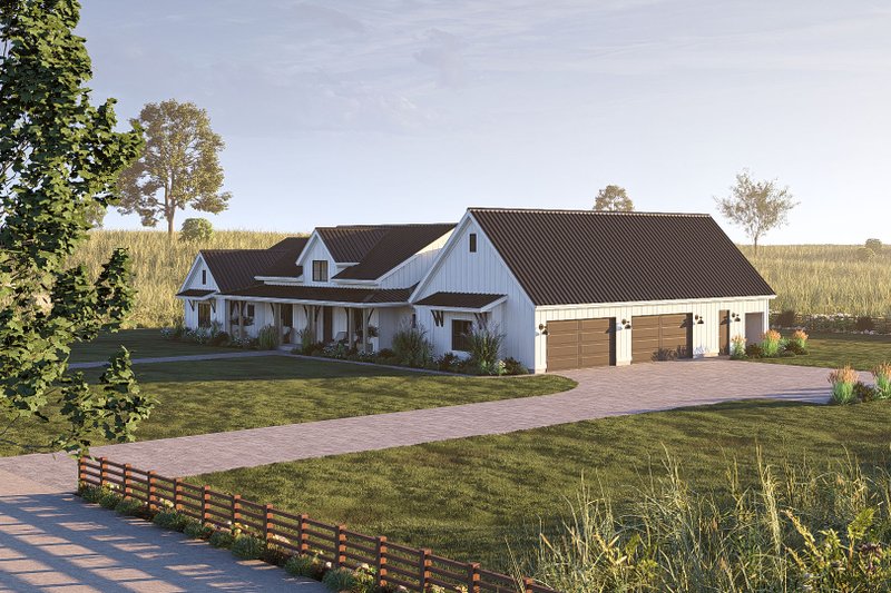 House Plan Design - Exterior - Other Elevation 1 for Farmhouse House Plan #455-706 - 4 bed, 3.5 bath
