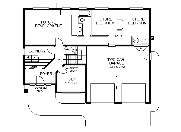 House Design - European Floor Plan - Lower Floor Plan #18-265