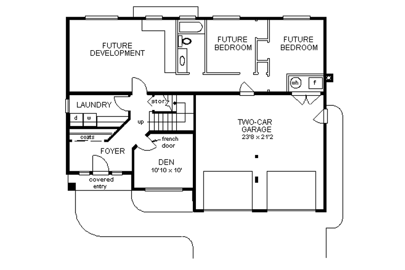 Home Plan - Floor Plan - Lower Floor for European House Plan #18-265 - 4 bed, 2.5 bath