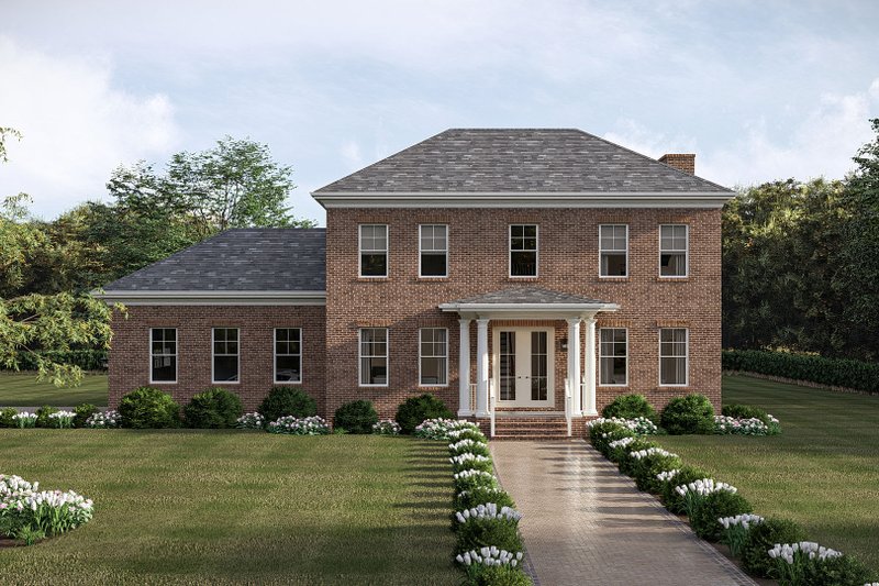 Home Plan - Exterior - Front Elevation 4 for Colonial House Plan #455-793 - 3 bed, 2.5 bath