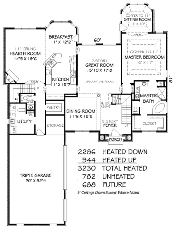 European Floor Plan - Main Floor Plan #424-351