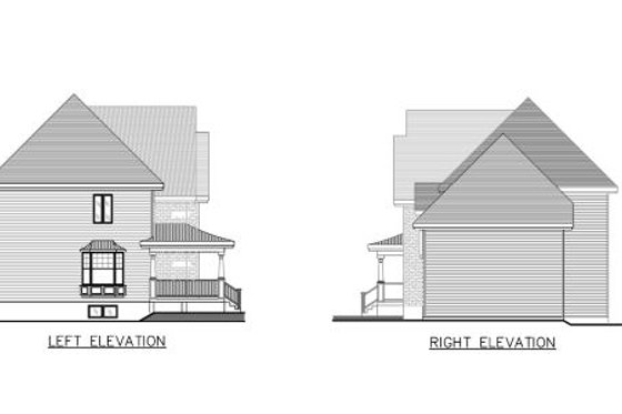 Exterior - Other Elevation for European House Plan #138-117 - 3 bed, 1.5 bath