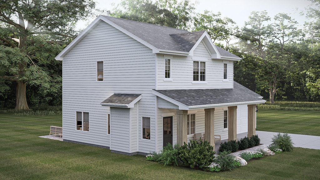 Exterior - Other Elevation 1 for Traditional House Plan #455-777 - 3 bed, 2.5 bath