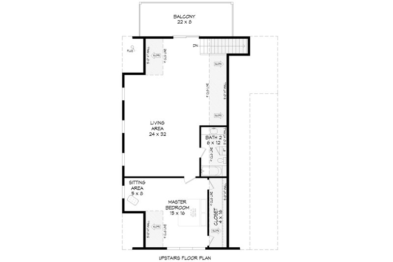 Architectural House Design - Floor Plan - Upper Floor for Country House Plan #932-674 - 1 bed, 2 bath