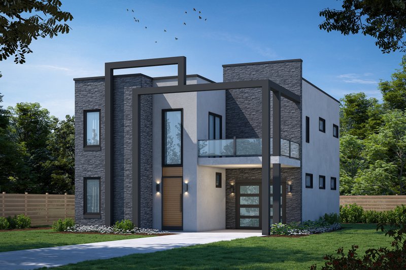 Home Plan - Modern Exterior - Front Elevation Plan #20-2521