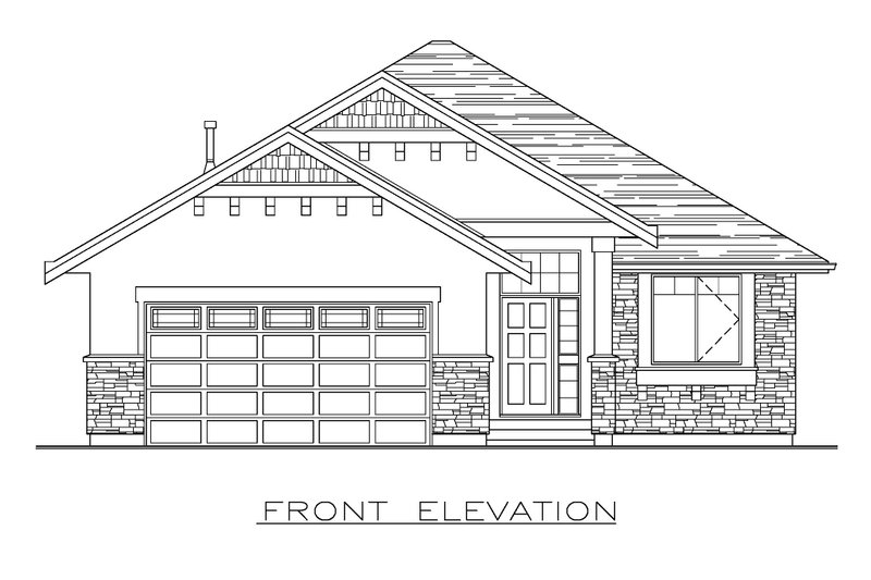 Architectural House Design - Exterior - Front Elevation 3 for Craftsman House Plan #1100-126 - 3 bed, 2 bath