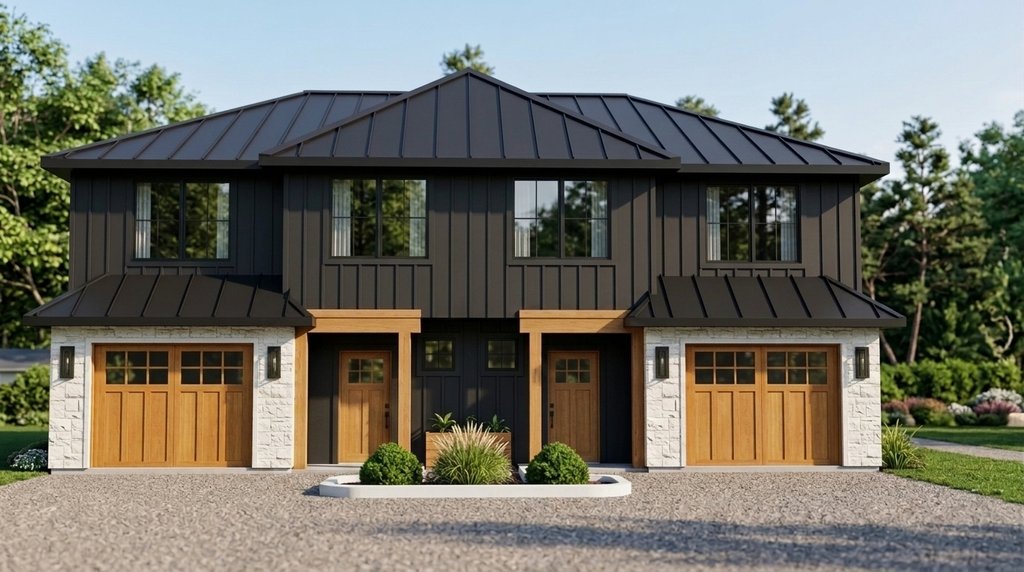 Exterior - Front Elevation 2 for Modern House Plan #1064-310 - 6 bed, 5 bath