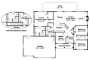 Mediterranean Style House Plan - 3 Beds 2 Baths 2087 Sq/Ft Plan #124-540 