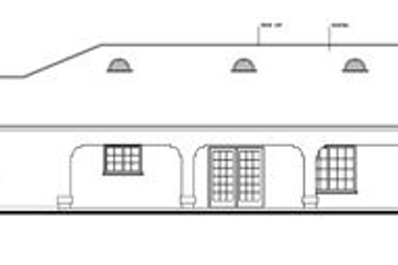 Exterior - Rear Elevation for Adobe / Southwestern House Plan #1-792 - 4 bed, 3 bath