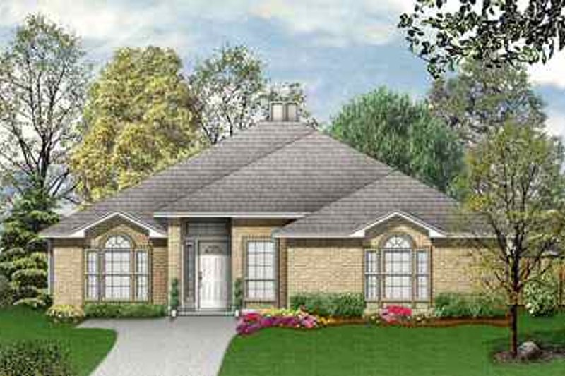 Architectural House Design - Traditional Exterior - Front Elevation Plan #84-132