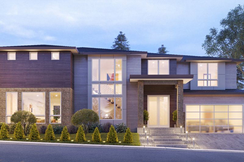 Home Plan - Contemporary Exterior - Front Elevation Plan #1066-230