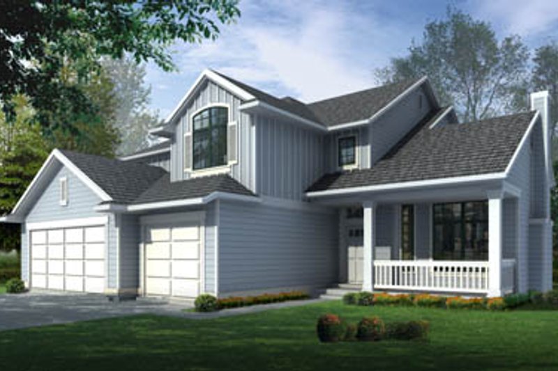 Architectural House Design - Traditional Exterior - Front Elevation Plan #100-212