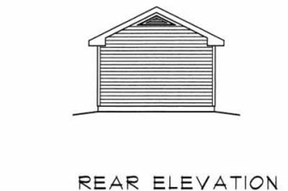 Exterior - Rear Elevation for Traditional House Plan #22-415, 0 bath