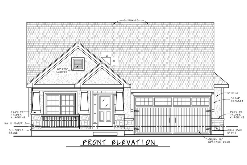 Home Plan - Exterior - Front Elevation 5 for Cottage House Plan #20-2349 - 3 bed, 3 bath
