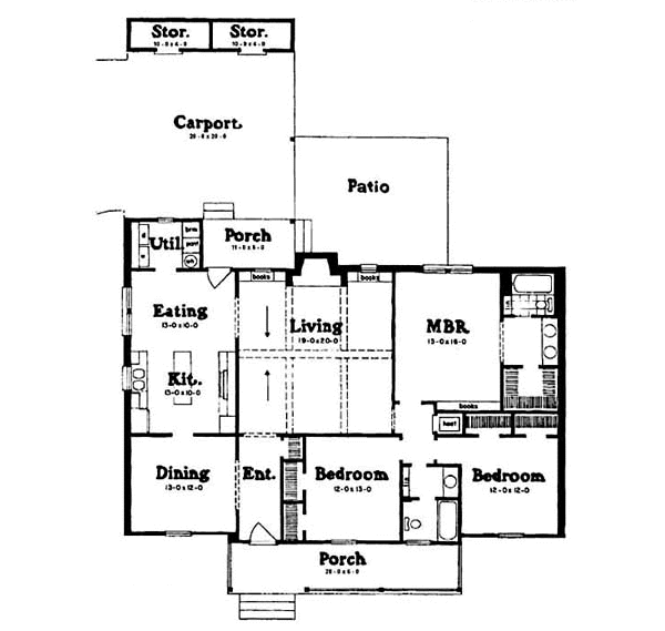 House Plan Design - Country Floor Plan - Main Floor Plan #36-145