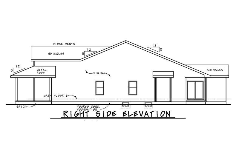 Home Plan - Exterior - Front Elevation 3 for Country House Plan #20-2532 - 3 bed, 2 bath