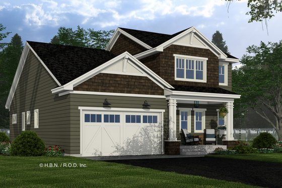 Exterior - Front Elevation 4 for Bungalow House Plan #51-1350 - 3 bed, 3.5 bath