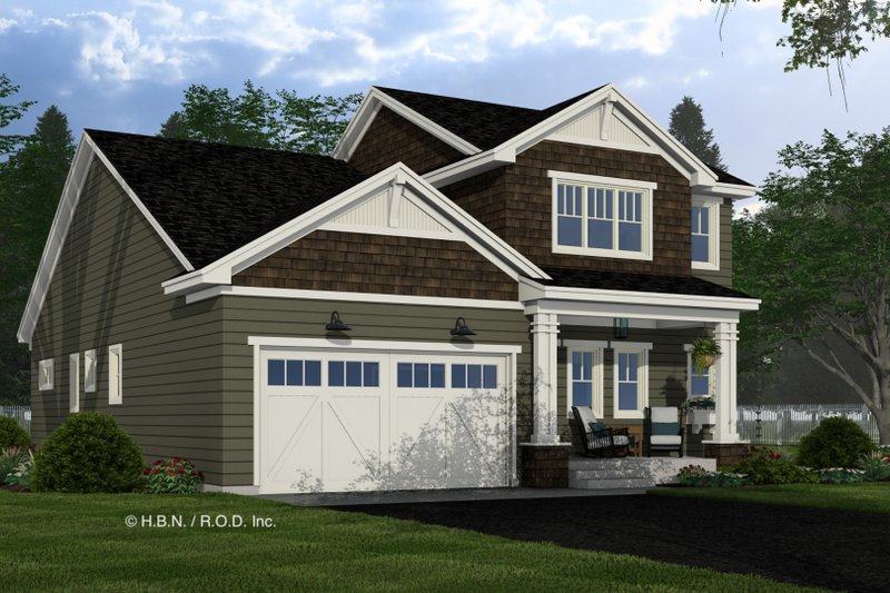 Architectural House Design - Exterior - Front Elevation 4 for Bungalow House Plan #51-1350 - 3 bed, 3.5 bath