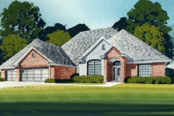 Exterior - Front Elevation for Traditional House Plan #65-288 - 4 bed, 3 bath