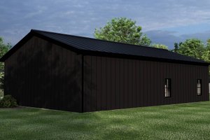 Exterior - Rear Elevation for Barndominium House Plan #1064-299 - 2 bed, 1 bath