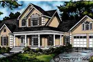 Country Exterior - Front Elevation Plan #40-129