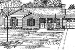 Ranch Exterior - Front Elevation Plan #30-112