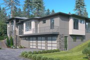 Contemporary Style House Plan - 4 Beds 4.5 Baths 4076 Sq/Ft Plan #1066-161 