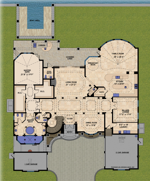 Mediterranean Floor Plan - Main Floor Plan #548-11