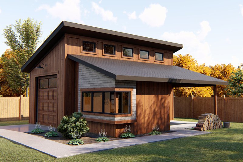 Dream House Plan - Modern Exterior - Front Elevation Plan #455-272