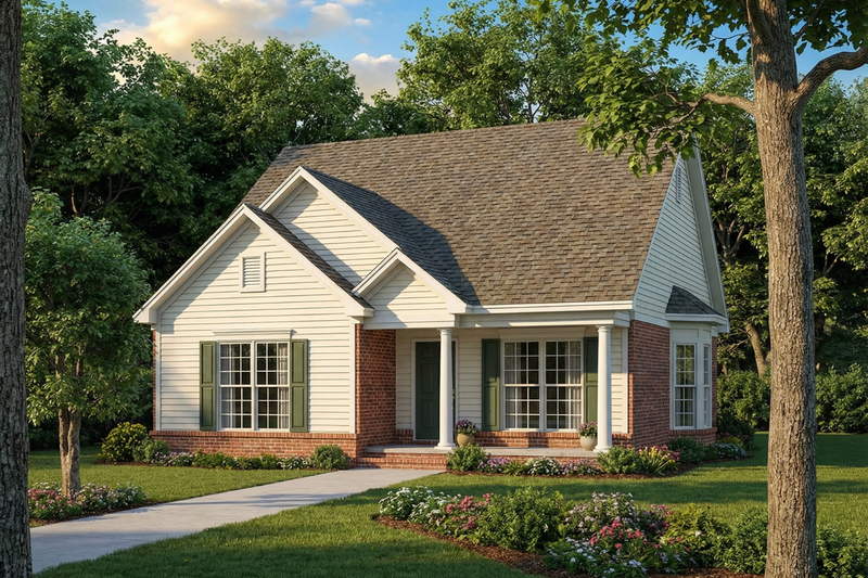 Home Plan - Traditional Exterior - Front Elevation Plan #17-127
