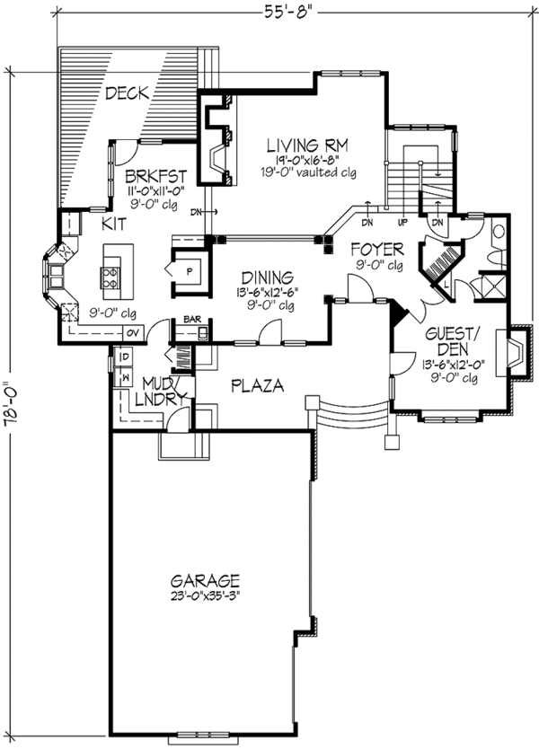 Dream House Plan - Prairie Floor Plan - Main Floor Plan #320-1134